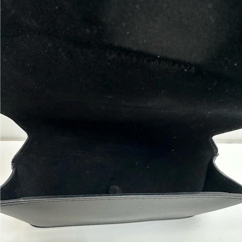 Dolce & Gabbana Black semi hard glass case and dust bag holder